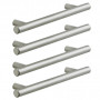 Lot de 4 Poignées de Meuble Sara 179mm Nickel Brossé