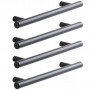 Lot de 4 Poignées de Meuble Sara 179mm Noir Mat