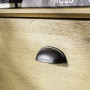 Lot de 4 Poignées de Meuble Cup 81mm Noir Mat