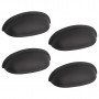 Lot de 4 Poignées de Meuble Cup 81mm Noir Mat