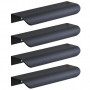 Lot de 4 Poignées de Meuble Oslo 180mm Aluminium Noir Mat