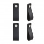 Lot de 4 Poignées de Meuble Zack Cuir Noir