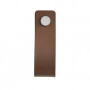 Lot de 4 Poignées de Meuble Zack Cuir Marron foncé