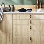 Lot de 4 Poignées de Meuble Zack Cuir Marron foncé