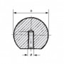 Boule lisse avec taraudage moulé dans la matière