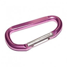 Mousqueton + anneau brisé en aluminium anodisé Mousqueton + anneau brisé en aluminium anodisé