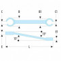 Clé à tuyauter inclinée à 15° métrique série 42 FACOM