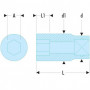 Douille 1/2' 6 pans métriques série S.H FACOM