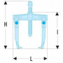 Extracteur hydraulique pour prise extérieure série U.3H FACOM