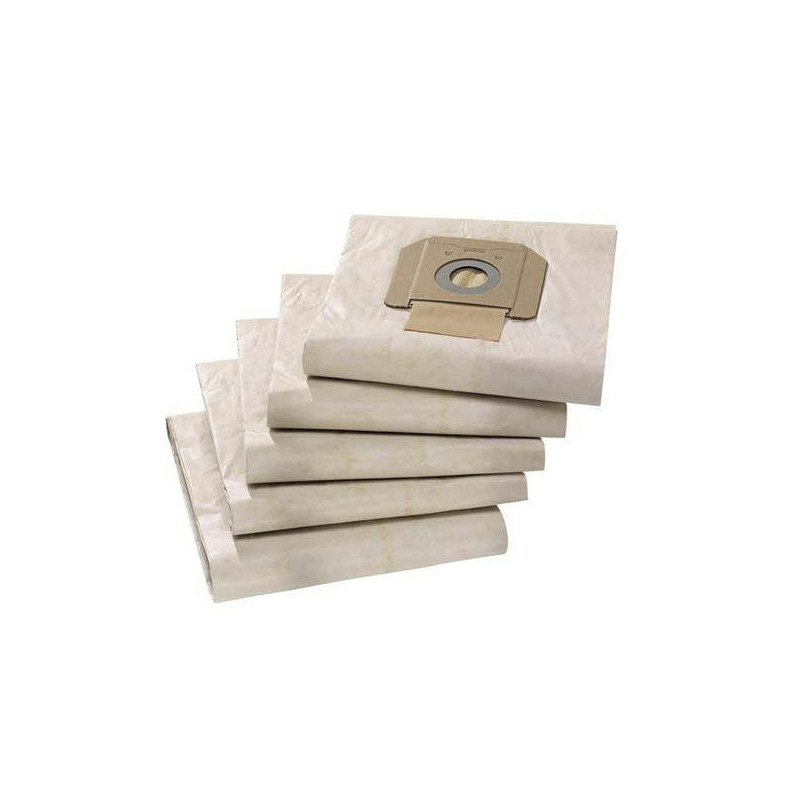5 Sacs filtrants papier 3 couches (NT 65/2 - 70/2 - 70/3 - 75/2 - 80/1) KÄRCHER