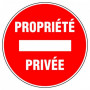 Disque d'interdiction - 'Propriété privée'