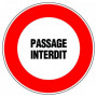 Disque d'interdiction - 'Passage interdit'