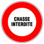 Disque d'interdiction - 'Chasse interdite'