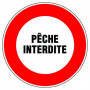 Disque d'interdiction - 'Pêche interdite'