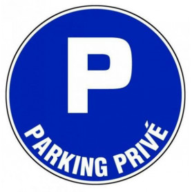 Disque d'obligation - 'Parking privé' Disque d'obligation - 'Parking privé'