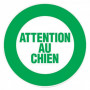 Disque d'avertissement - 'Attention au chien'