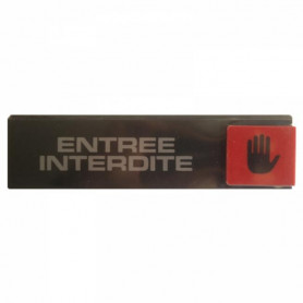 Plaquette signalétique série 'Europe design' - 'Entrée interdite' Plaquette signalétique série 'Europe design' - 'Entrée interdite'