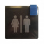 Plaquette signalétique série 'Europe design' - 'Toilettes H/F'
