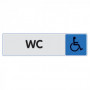 Plaquette signalétique série 'Plexiglas couleur' - 'WC Handicapés'