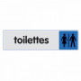 Plaquette signalétique série 'Plexiglas couleur' - 'Toilettes H/F'