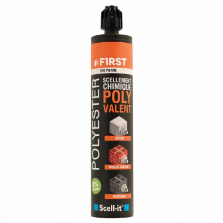 Scellement chimique polvalent FIRST 300ml - ton pierre - SCELL-IT