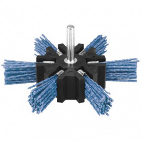Brosse éventail nylon bleu Ø100mm - sur tige SCID Brosse éventail nylon bleu Ø100mm - sur tige SCID