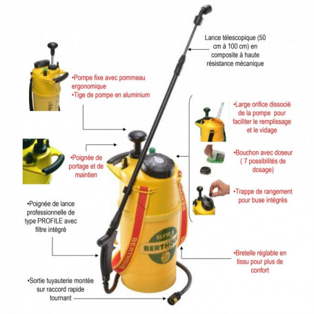 Pistolet à eau de buse de pulvérisateur réglable de pompe à Air électrique  avec des accessoires de jardin de buse de tuyau de tuyau de 8 m