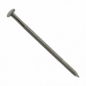 Pointe annelée tête bombée en inox (boîte) Pointe annelée tête bombée en inox (boîte)