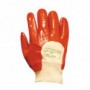 Gant enduit pvc rouge