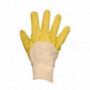 Gant enduit latex jaune