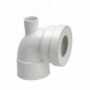 Pipe courte 90° avec piquage PVC FF