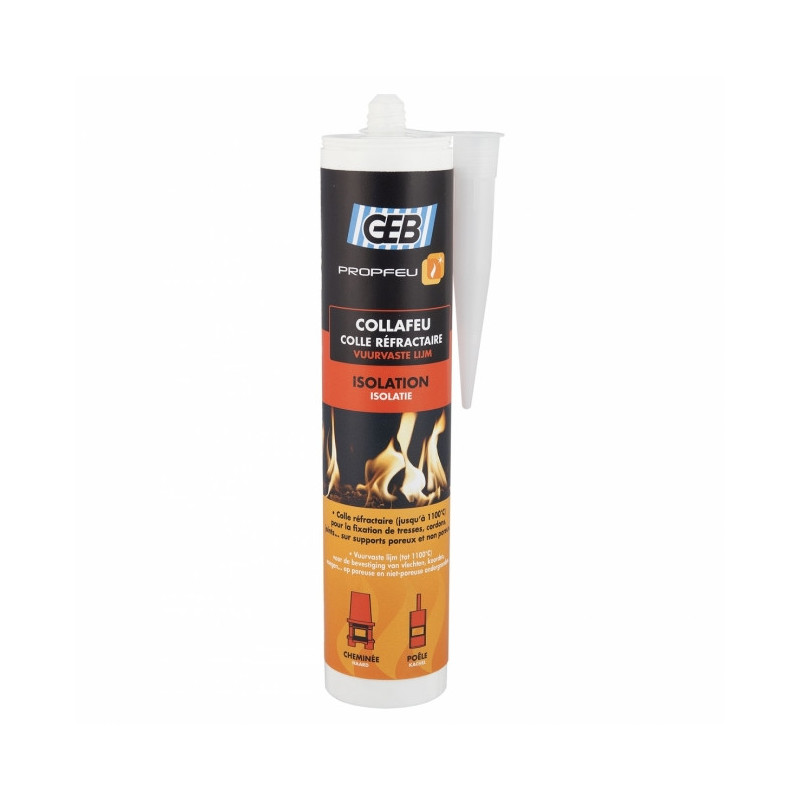 Colle mastic réfractaire Collafeu 310ml GEB