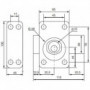 Verrou 2 entrées V136 cyl 45 mm VACHETTE