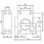 Verrou à bouton et cylindre V136 cyl 45 mm VACHETTE