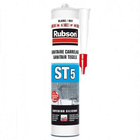 Silicone St5 spécial carrelages périphériques RUBSON, blanc, 300 ml