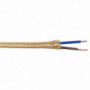 Câble tissu plat 2x0,75mm² - 3m - or