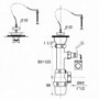 Vidage pour évier 2 bacs communicants Ø60 mm (grès ou synthèse)