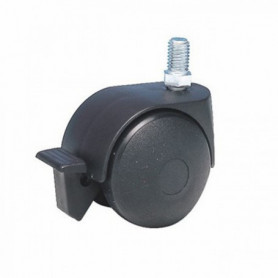 Roulette dameublement pivotante à tige filetée, à frein Twiny Ø50mm GUITEL Roulette dameublement pivotante à tige filetée, à frein Twiny Ø50mm GUITEL