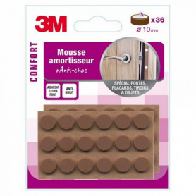 Amortisseurs adhésifs en mousse marron Ø10mm (x36) 3M Amortisseurs adhésifs en mousse marron Ø10mm (x36) 3M