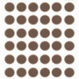 Amortisseurs adhésifs en mousse marron Ø10mm (x36) 3M