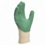 Gants latex crêpés vert LA500 DELTA PLUS