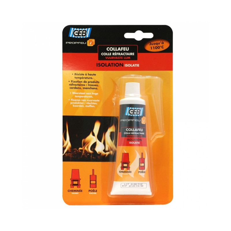 Colle mastic réfractaire Collafeu 50ml GEB