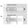 Cheville universelle polypropylène haute densité ø8 patte à vis