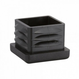 Embout plastique rentrant carré noir Embout plastique rentrant carré noir