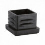 Embout plastique rentrant carré noir