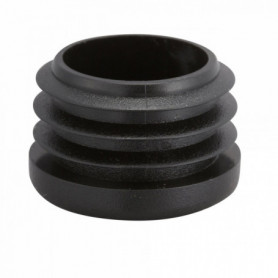 Embout plastique rentrant rond noir Embout plastique rentrant rond noir