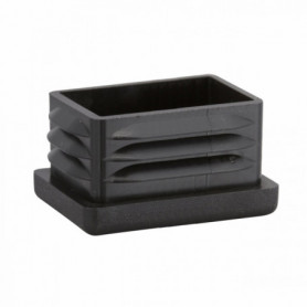 Embout plastique rentrant rectangulaire noir Embout plastique rentrant rectangulaire noir