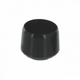Embout caoutchouc enveloppant rond noir Embout caoutchouc enveloppant rond noir