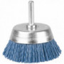 Brosse conique nylon bleu Ø50mm - sur tige SCID