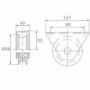 Roue gorge U sur roulement pour portail 16mm en applique - Ø100mm